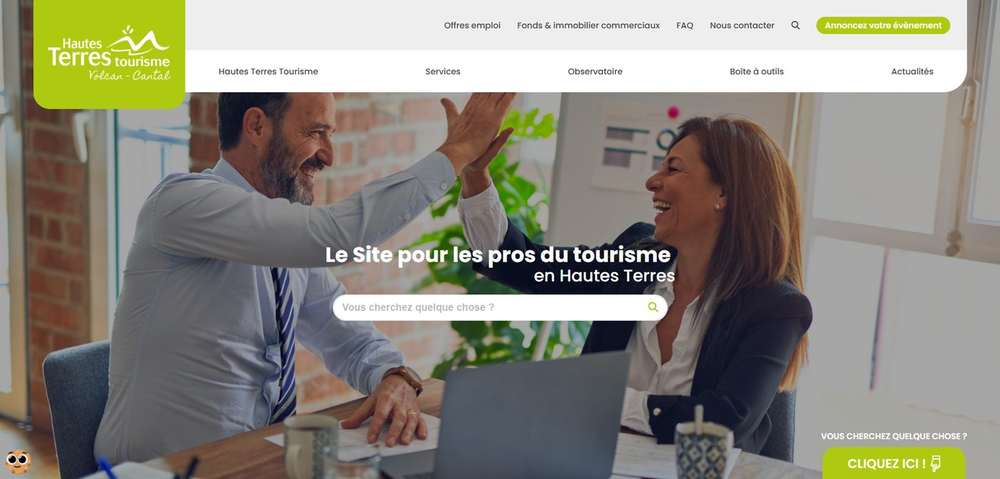 Capture du site Hautes Terres Tourisme Pro