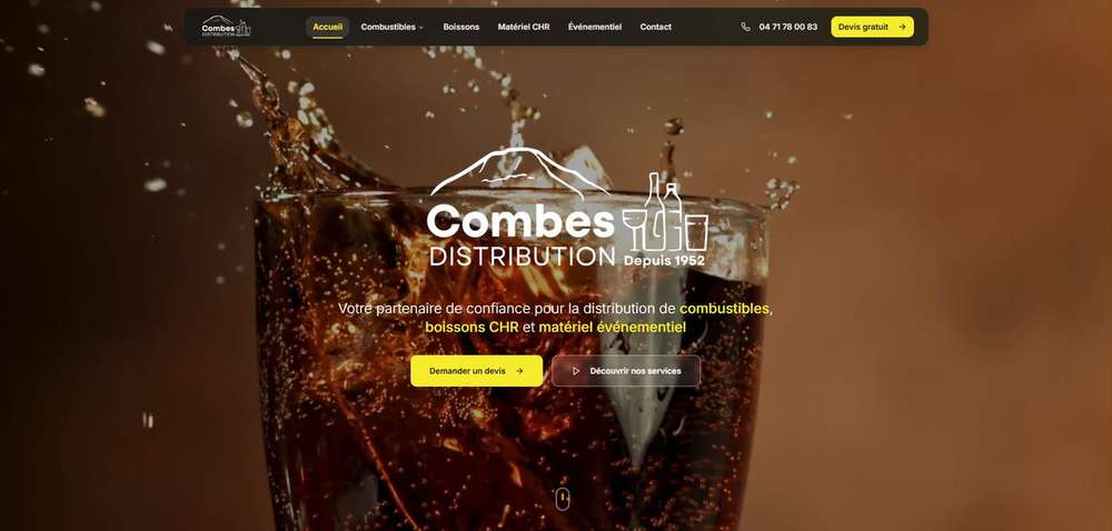 Capture du site Combes Distribution