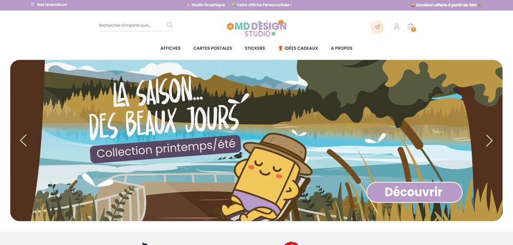 Capture du site Boutique MD Design