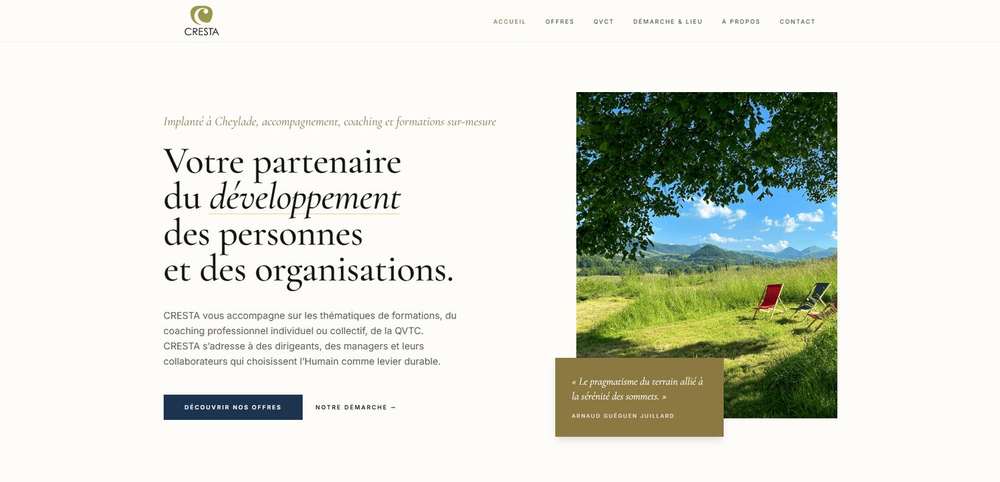 Capture du site CRESTA