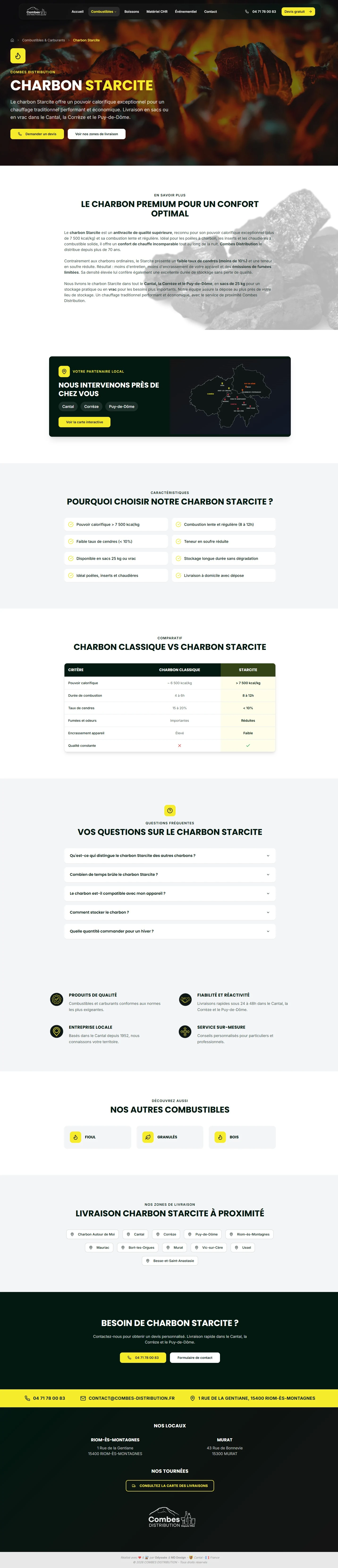 Page Charbon Starcite de Combes Distribution