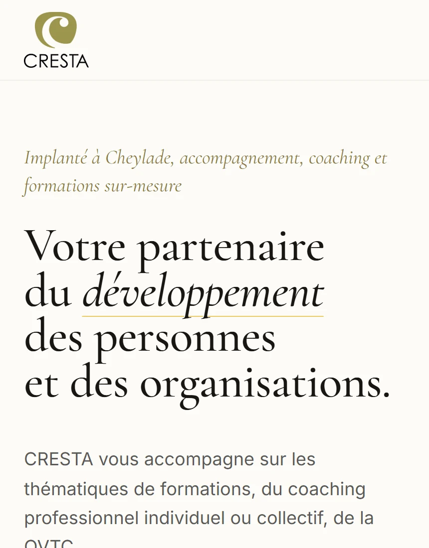 Accueil mobile de CRESTA, accompagnement et développement des organisations